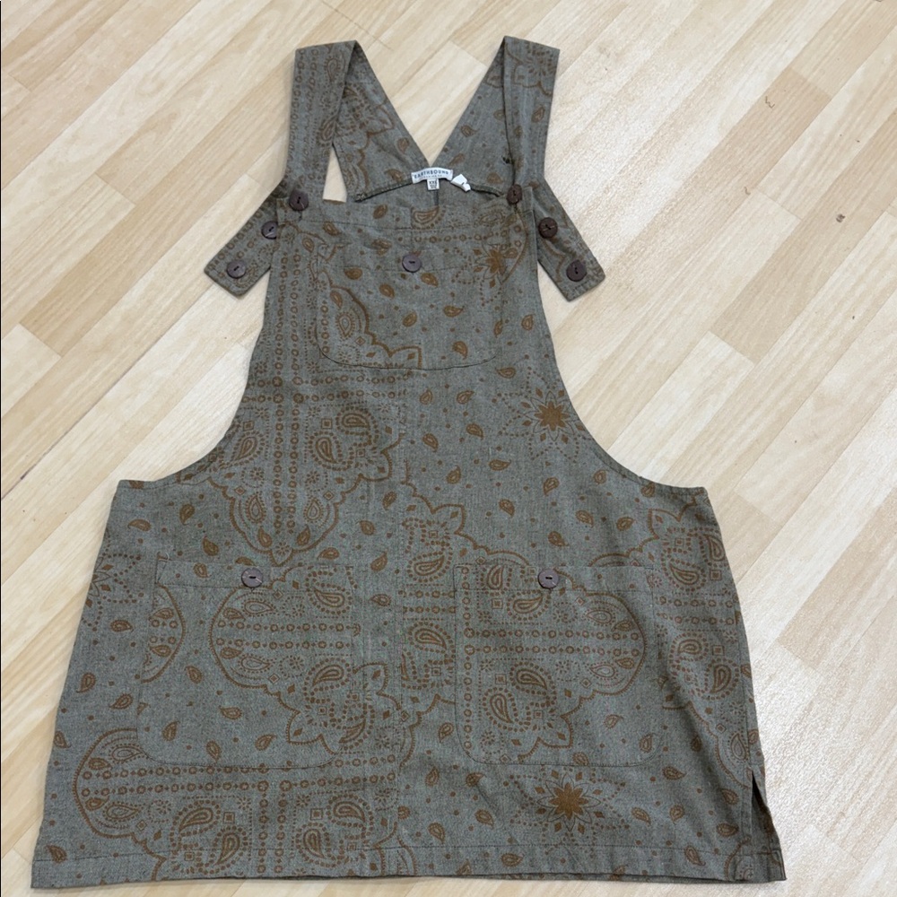 EARTHBOUND Gray and Brown Paisley Dress